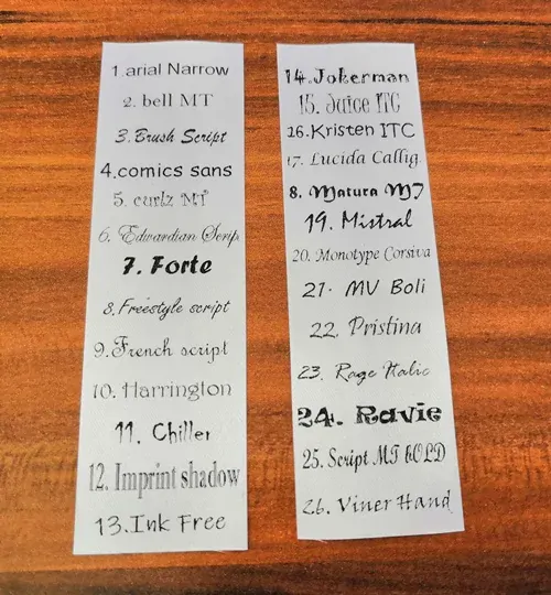 Saténové textilní etikety - Hand made + zavírací špendlík