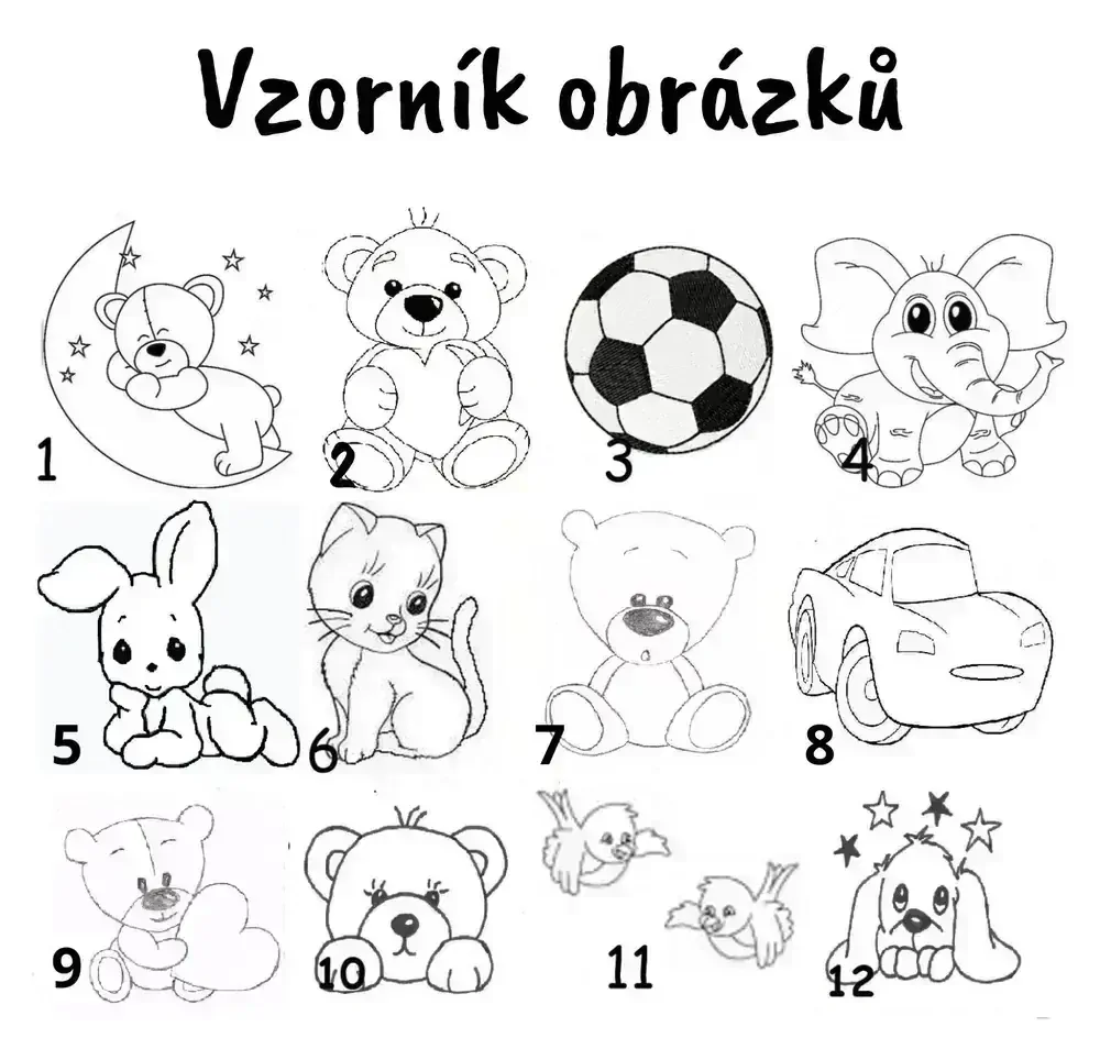 Deka pro miminko se jménem a obrázkem 90x70 cm