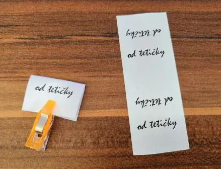 Saténové textilní etikety - od maminky ❤ 30x40